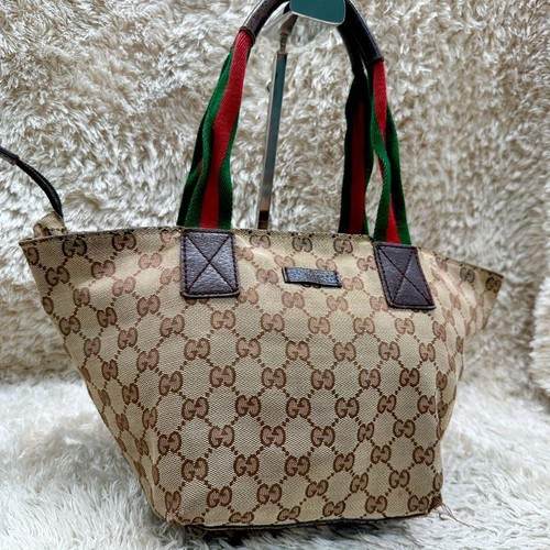 Gucci sherry canvas handbag - sherry, gg