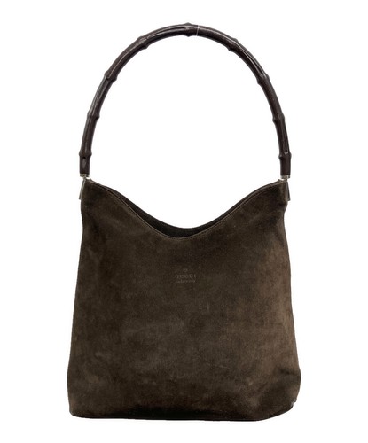 Gucci brown suede shoulder - gucci, bag