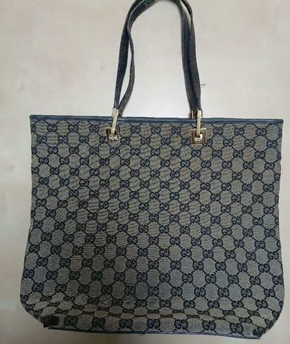 Gucci woven textile tote - gg,