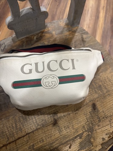 Gucci white belt - belt, bag