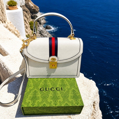 Gucci white leather ophidia - gucci,