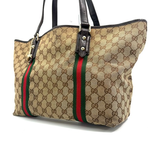 Gucci canvas leather sherry - gucci,
