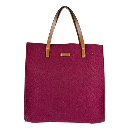 Gucci felt leather tote bag - gucci,