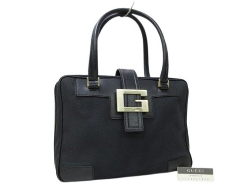 Gucci logo handbag black - g,