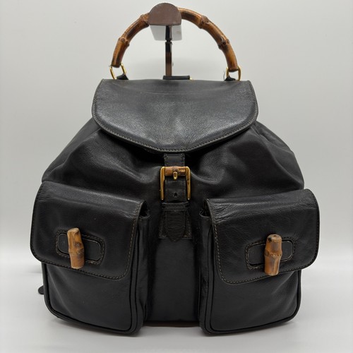 Gucci bamboo backpack leather - gucci,