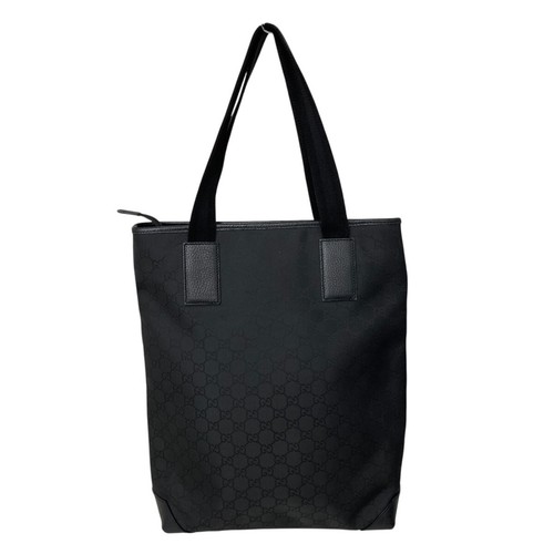 Gucci canvas tote bag black - gg,
