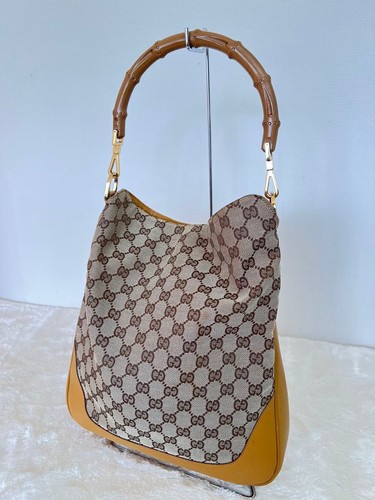 Gucci bamboo canvas leather - bamboo, gg