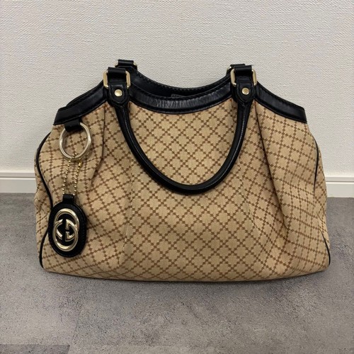 Gucci canvas gold hardware - canvas,