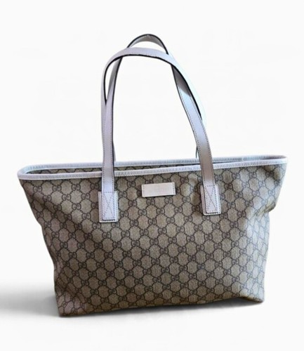Gucci canvas leather tote - leather,
