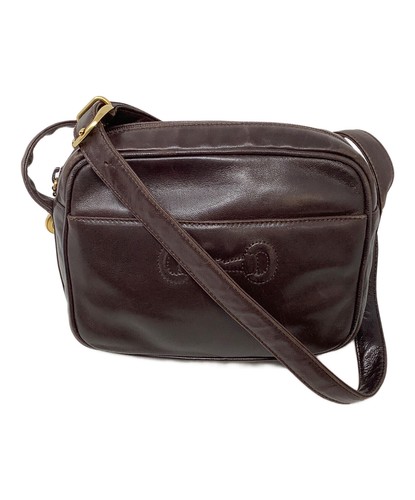 Gucci brown leather shoulder - brown,