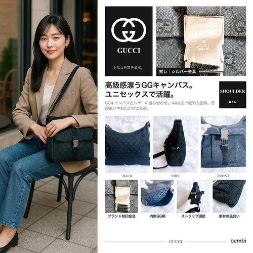 Gucci canvas navy - gucci,