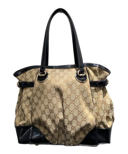 Gucci canvas beige black - gg,